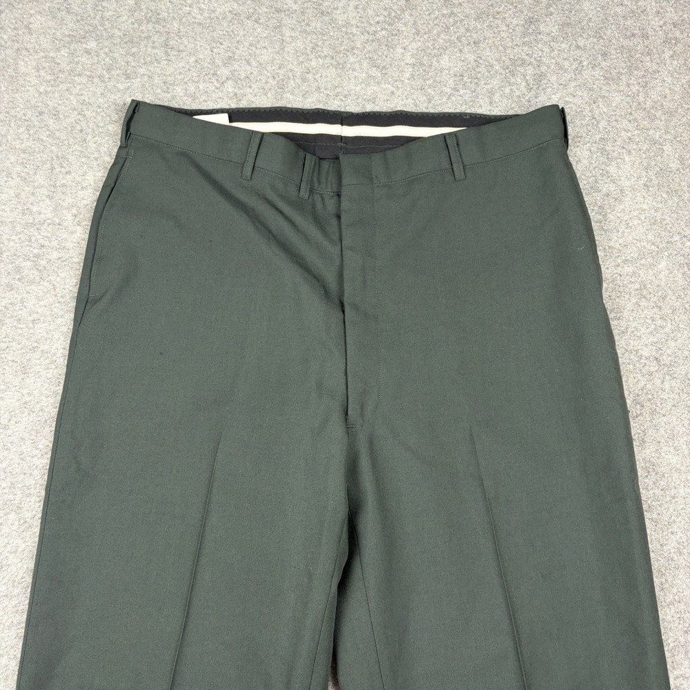 Tennessee Apparel Trousers Mens 38L Army Green AG-489 Military Serge Wool Pants